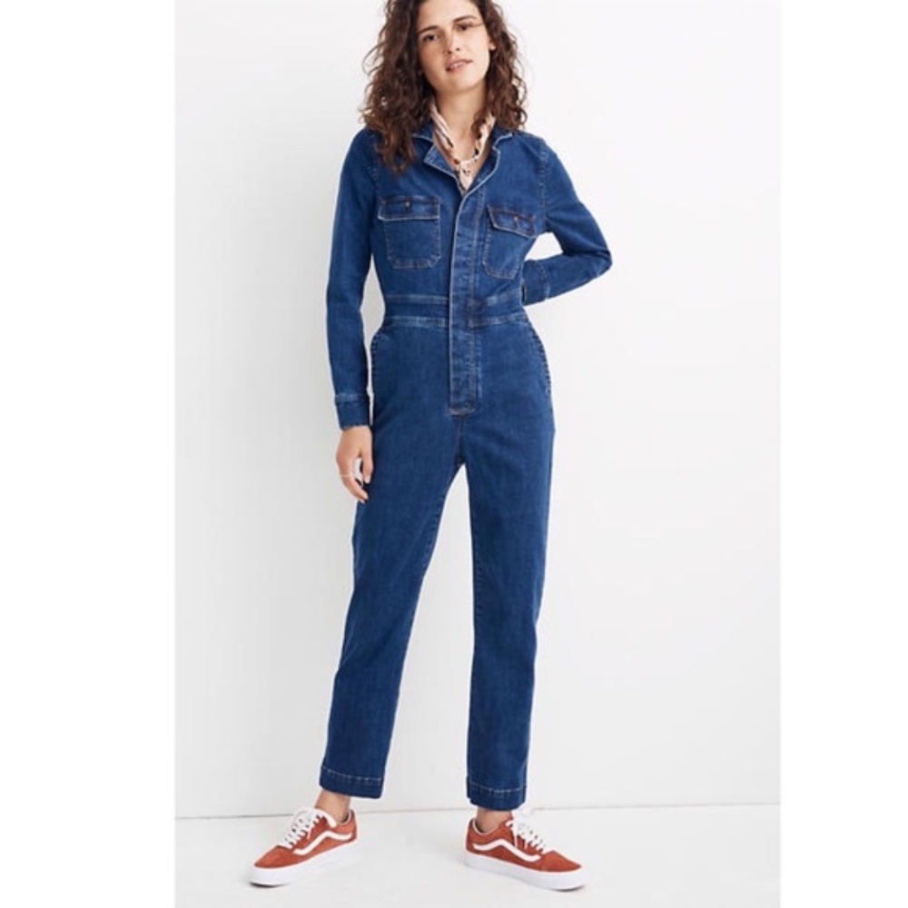 Madewell Denim Slim Coverall Jumpsuit Size 0